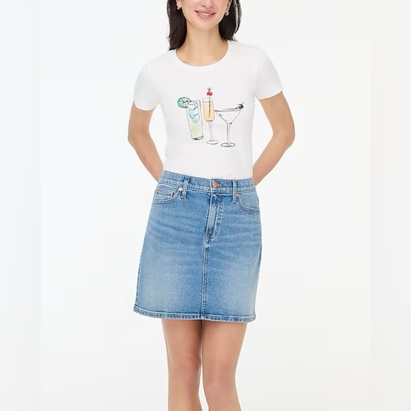 J crew Cocktails graphic tee XS AS IS*** - Picture 1 of 4